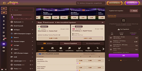 Alawin Casino športne stave na mobilnem telefonu