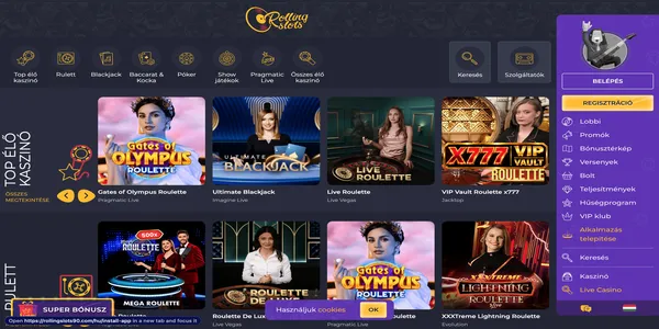 Rolling Slot Casino igre v živo na mobilnem telefonu